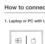 Connecting to a laptop or PC via USB-C