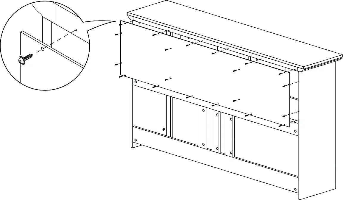 Attaching the hutch to the desk