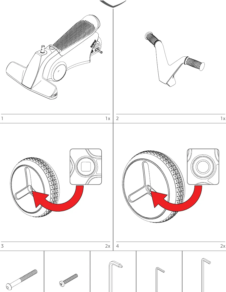 Parts list for BERG GO assembly