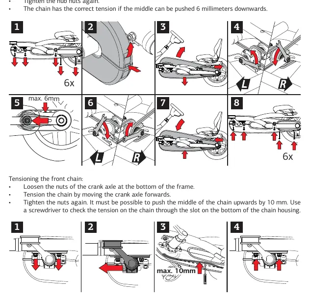 Chain tensioning procedure