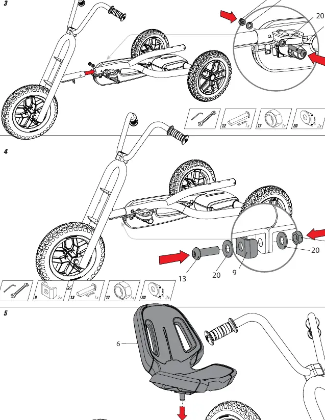 Installation steps 3, 4, and 5