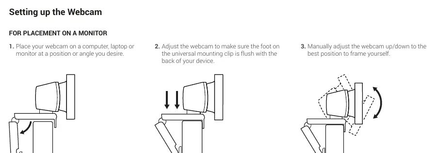 Monitor mounting instructions
