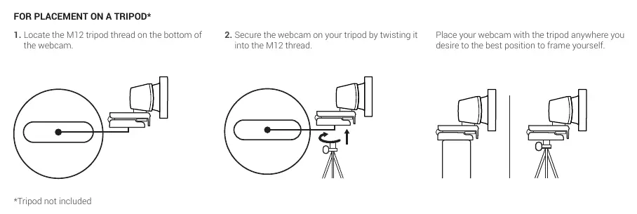 Tripod mounting instructions