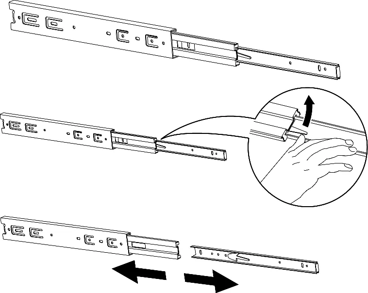 Detaching the slide runner