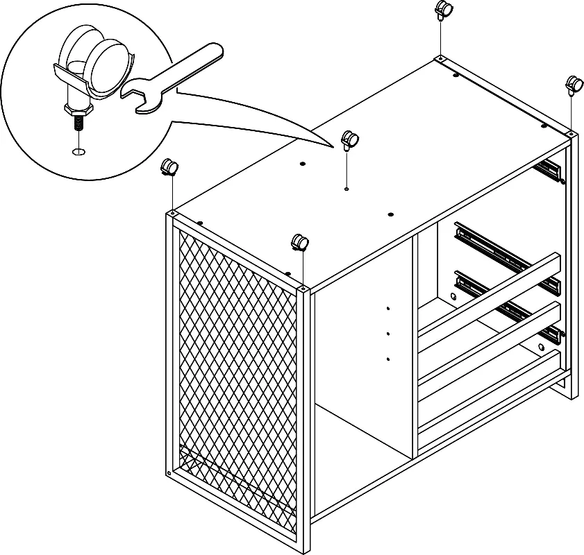 Caster installation