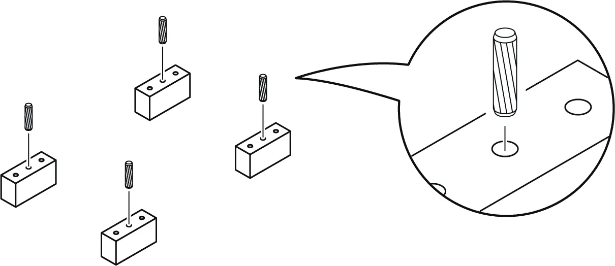 Installing door hinge spacer blocks