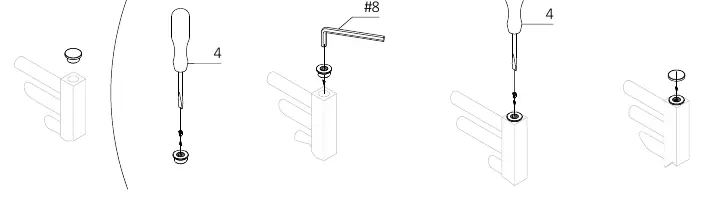 Valve and plug installation steps 8a-8d
