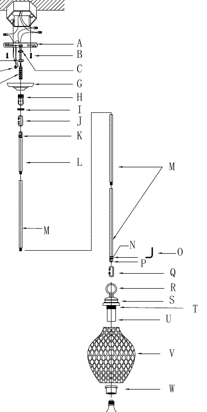Exploded view of the fixture assembly sequence.