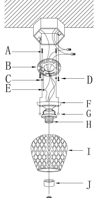 Exploded view of the fixture assembly