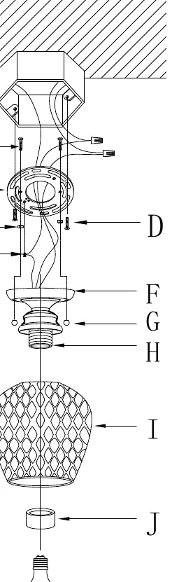 Assembly diagram showing the sequence of components.