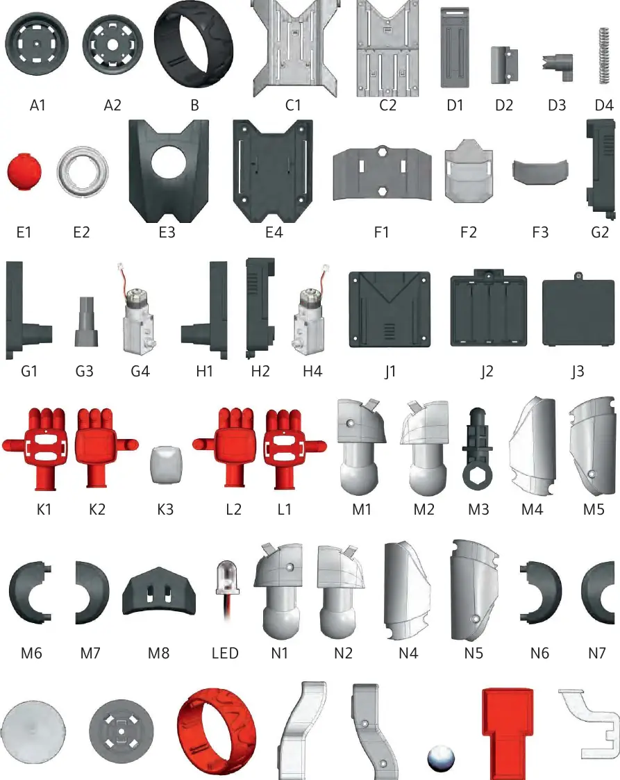 Component parts list