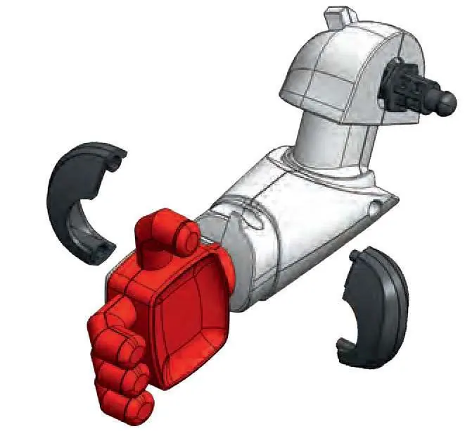 Assembly of hand components
