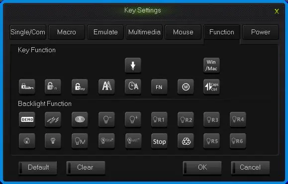 Function key interface