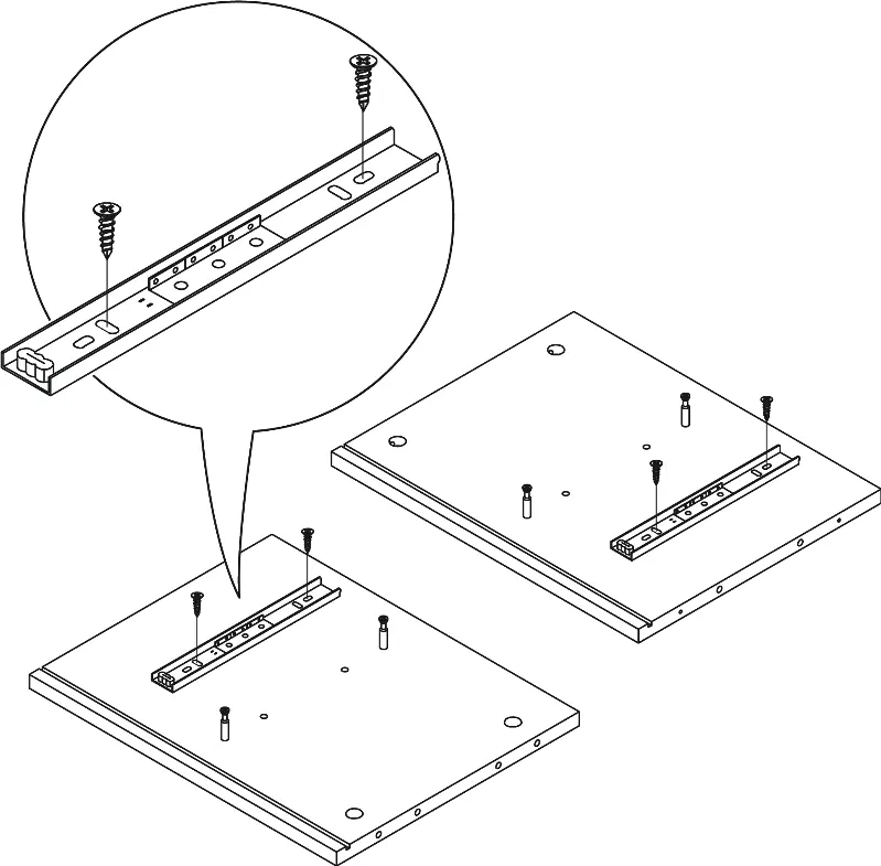 Detaching and attaching drawer slide brackets.