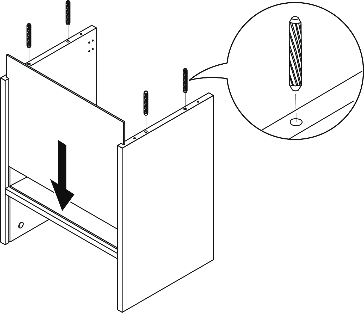 Panel assembly step
