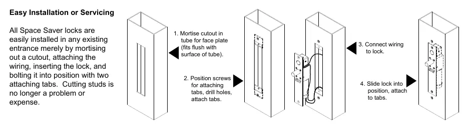 Easy installation steps for the bolt lock