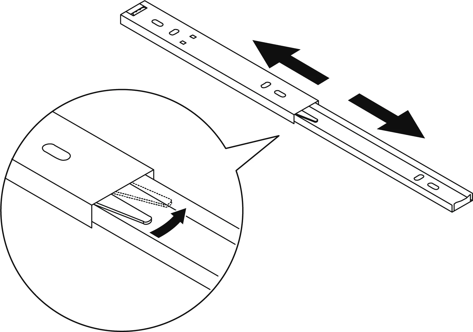 Detaching the drawer slider