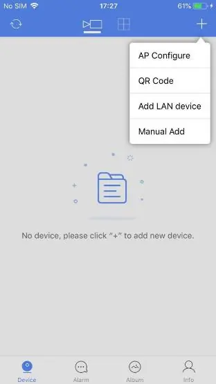 Login screen in the V-Stream app