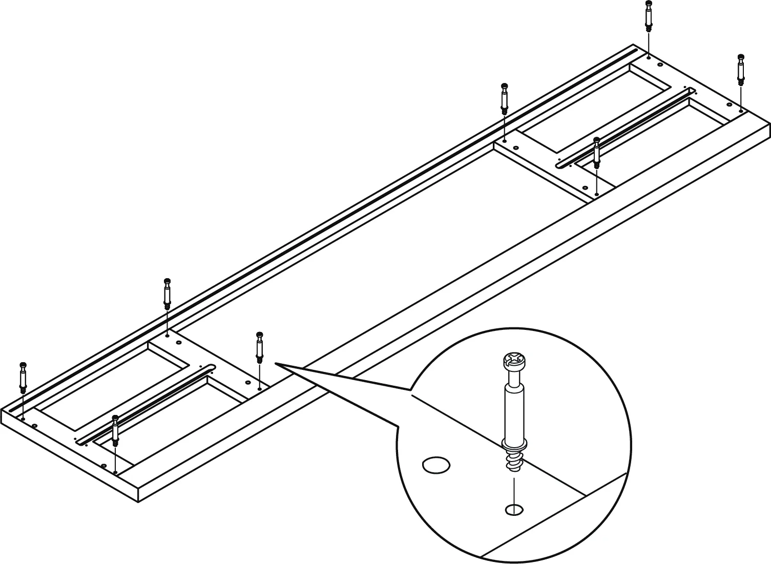 Attaching cam bolts to panels