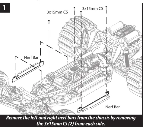 Step 1: Removing the nerf bars