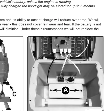 Battery retaining screws (A) (fig.3)