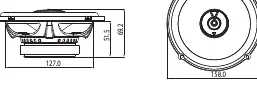 Physical dimensions of the speaker