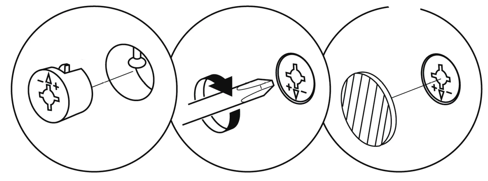 Cam lock assembly detail