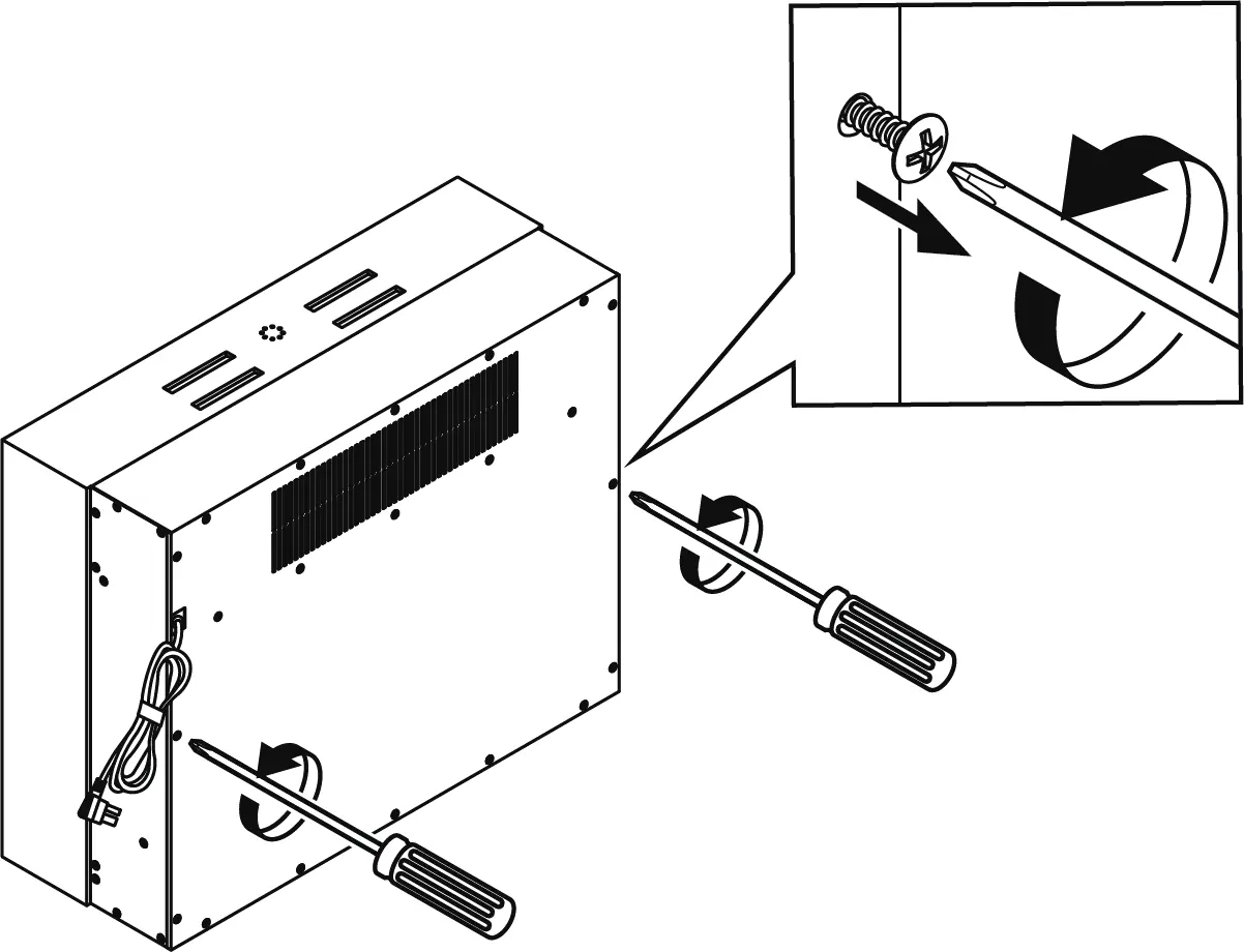 Fireplace screw removal