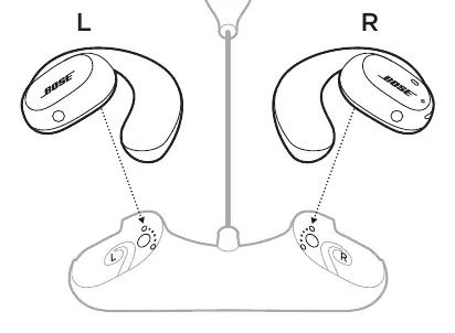 Charging the earbuds