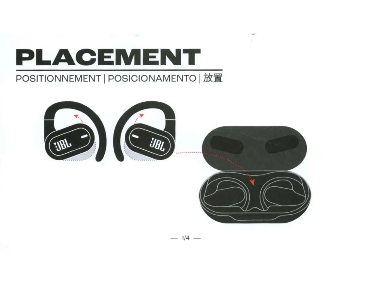 Placement of the earbuds