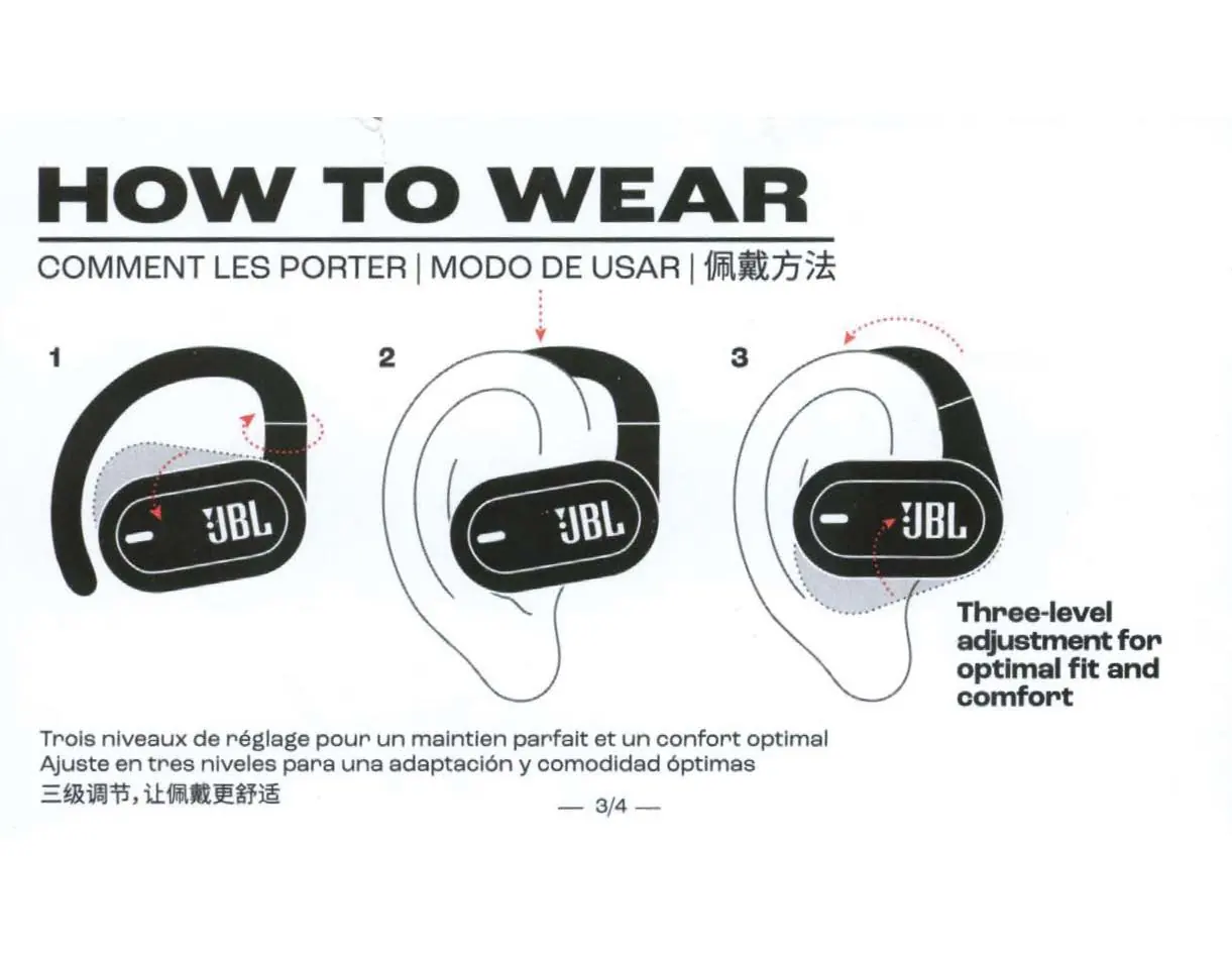 How to wear the earbuds