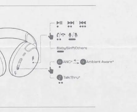 Headphone control layout