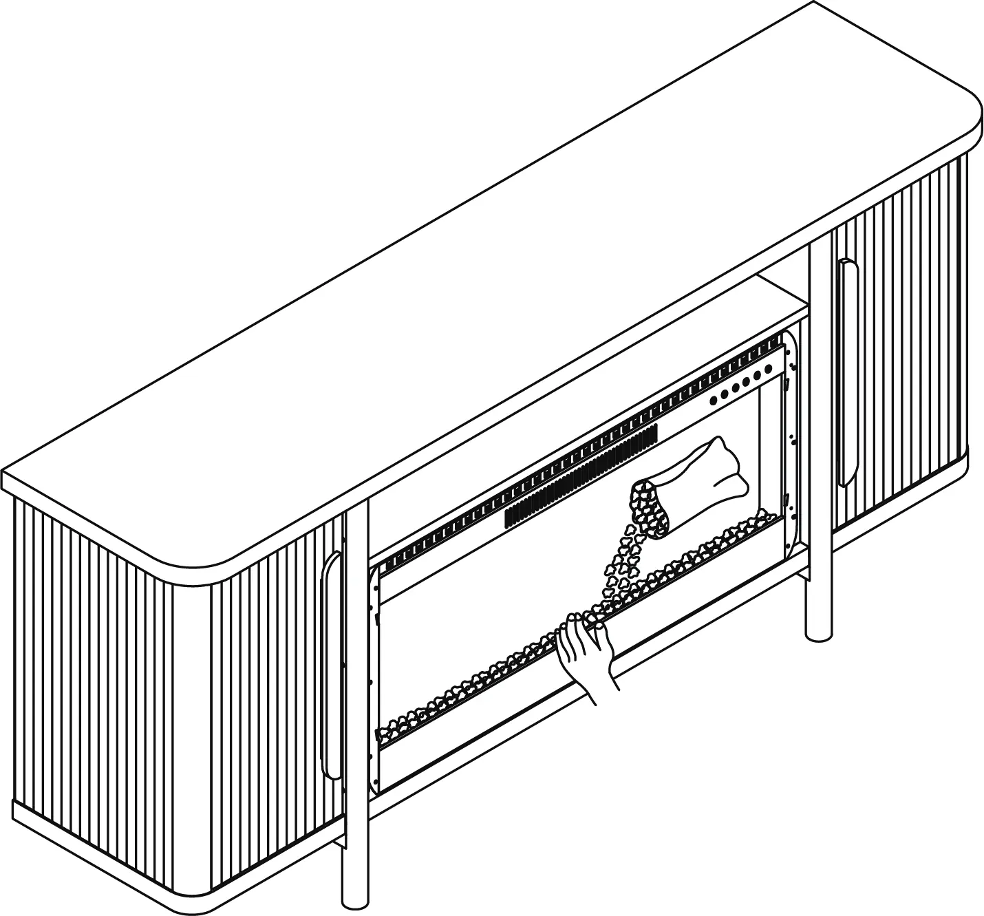 Fireplace heater installation
