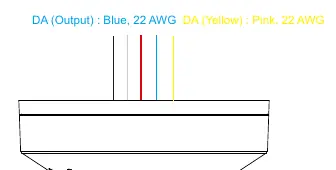 Wiring connections for L, N, L1, and DA lines.