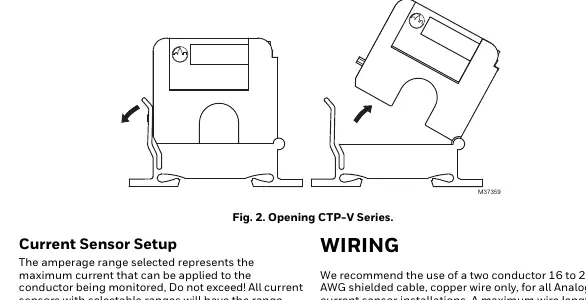Opening the CTP-V series sensor