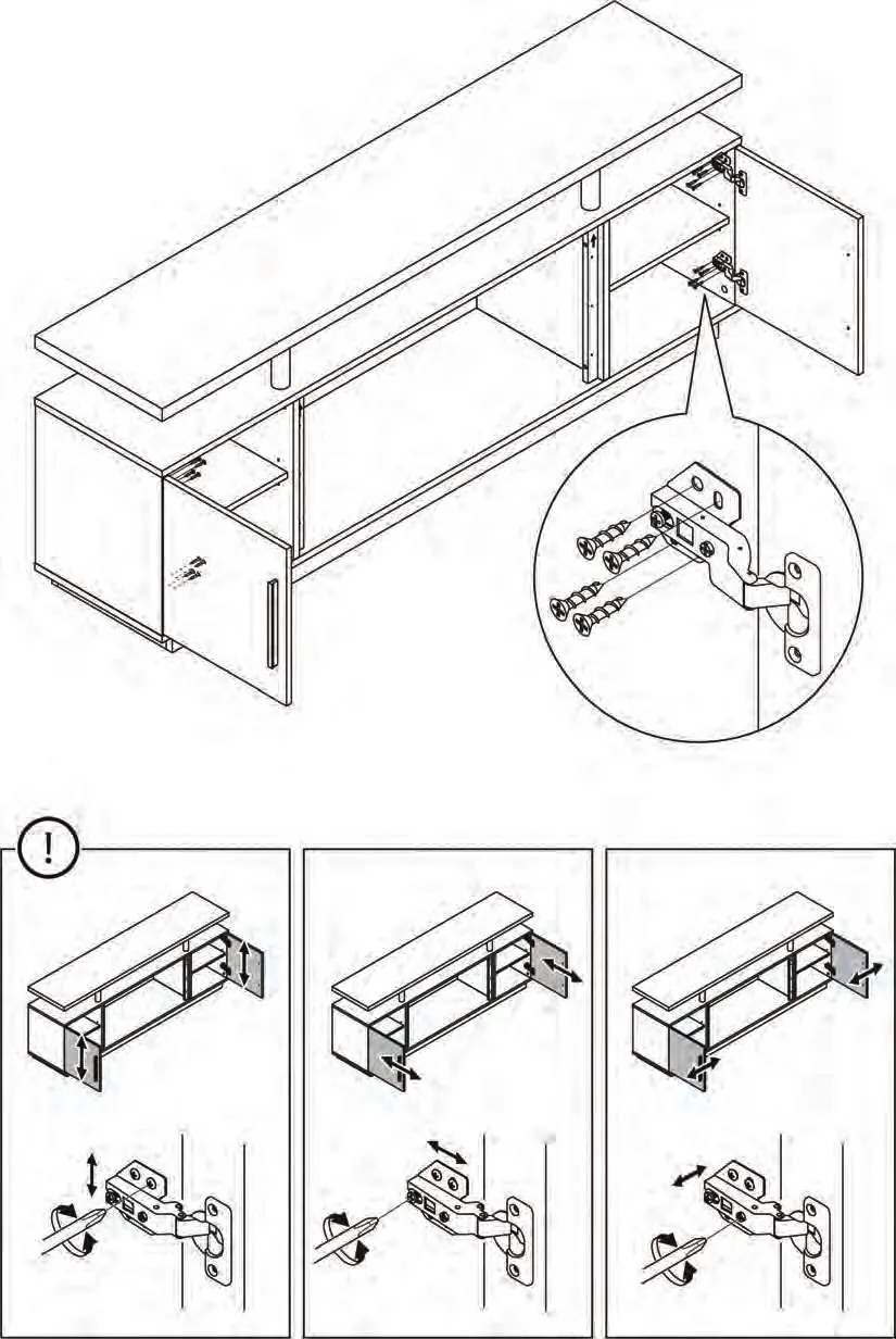 Cabinet door adjustment