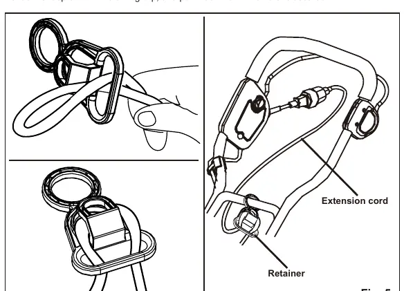 Using the cord retainer
