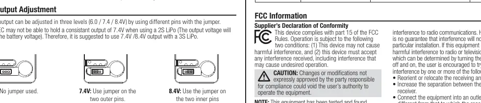 Wiring connection diagram for UBEC