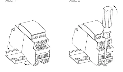 DIN rail mounting and removal