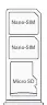 SIM card tray layout.