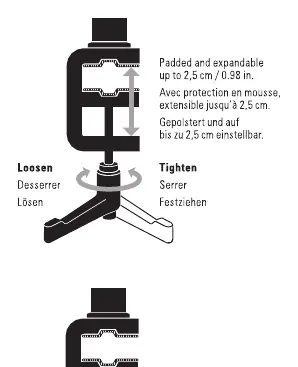 Clamp adjustment and tightening mechanism