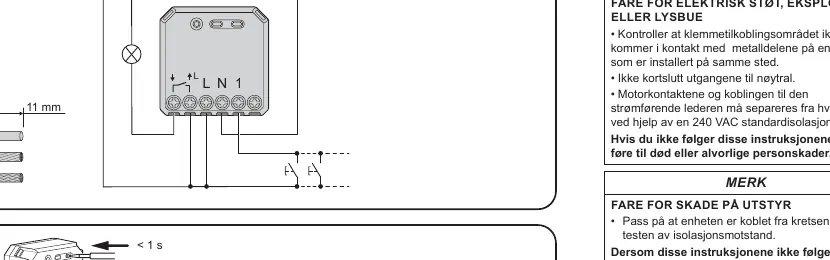 Wiring diagram for the SmartRelay Puck 10AX.