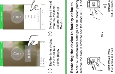 LED indicator behavior guide.