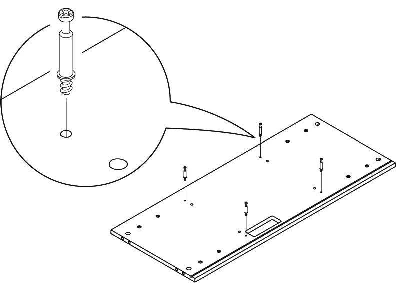 Install cam bolts into the panel.