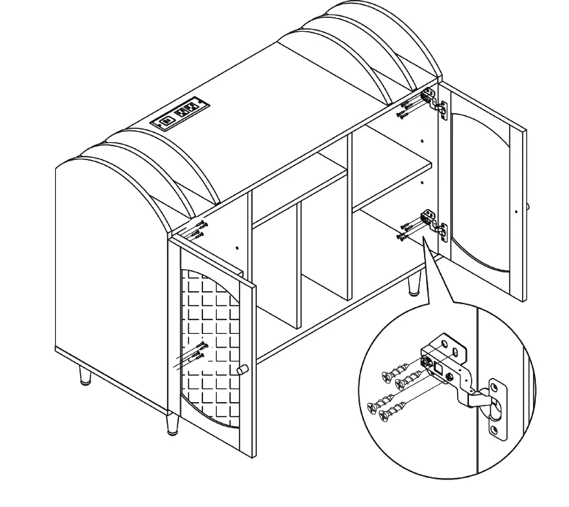 Hinge adjustment points
