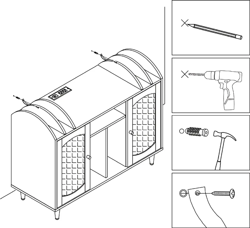 Anti-tipping device installation