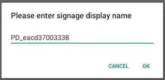 Signage display name configuration