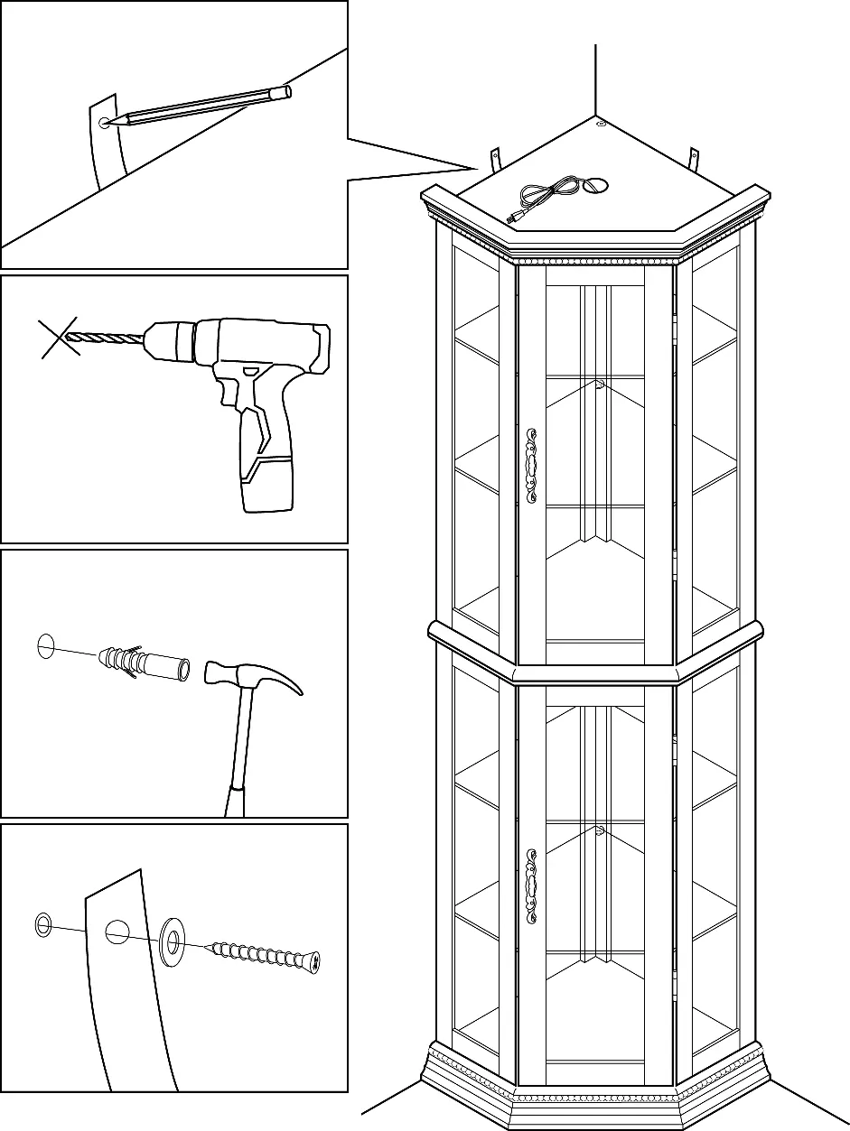 Anti-tipping device installation