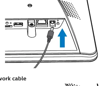 Connecting power and network cables