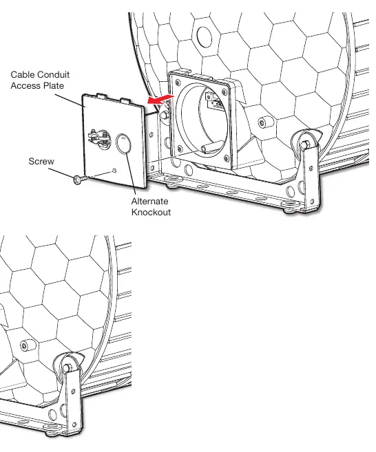 Cable conduit and wiring access